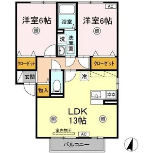 パストラーレ B棟【2階】の間取り