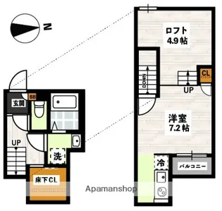 ADC高島駅東【106号室】の間取り