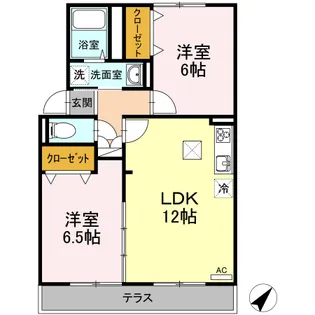 プレジール中島 B棟【1階】の間取り