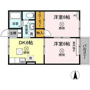 プレジール学南 A棟【1階】の間取り