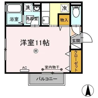 フェイバリット フラット D棟【1階】の間取り