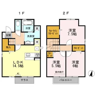 岡山県倉敷市四十瀬【一戸建】の間取り