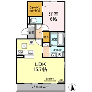 メゾン ド シュクル【1階】の間取り