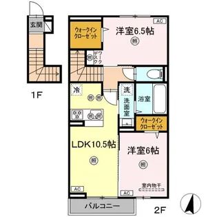 ボヌール Nー1【2階】の間取り