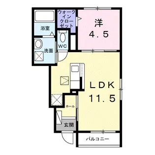 エトワール ブランシュ【1階】の間取り