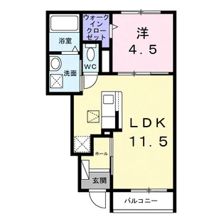 エトワール ブランシュ【1階】の間取り