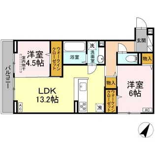 フラネーヴェ【3階】の間取り