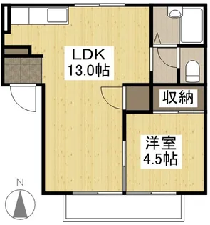 レオパレスプレジール石橋【1階】の間取り