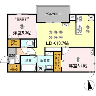 アネックスV【2階】の間取り