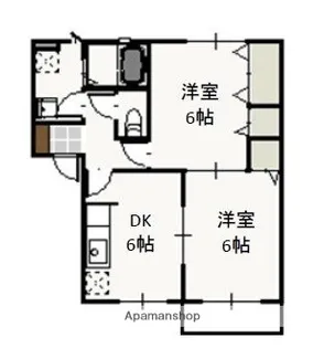 ベルエポックS 北棟【2階】の間取り