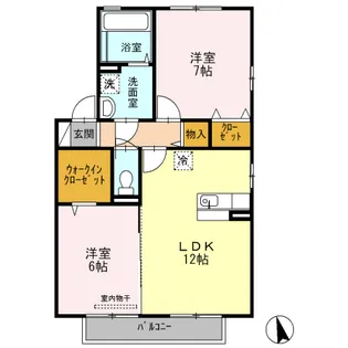 セジュール アサヒガワ【2階】の間取り