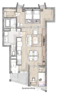 ETENA中仙道西 北棟【2階】の間取り