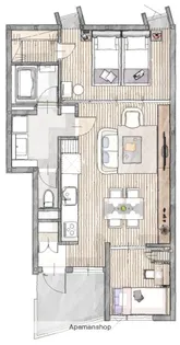 ETENA中仙道西 北棟【3階】の間取り