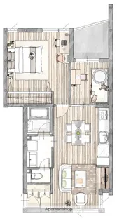 ETENA中仙道西 南棟【3階】の間取り
