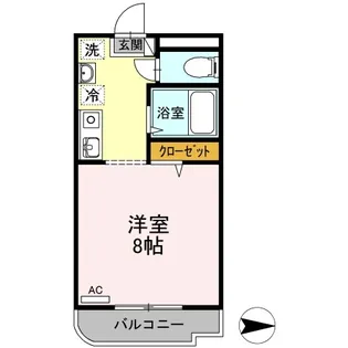 マンションフレンド【1階】の間取り