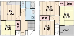 メゾネット花尻【1階】の間取り