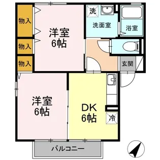 アンソレーヌ B棟【2階】の間取り