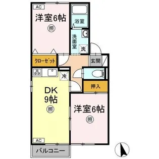 セジュールステイ【2階】の間取り