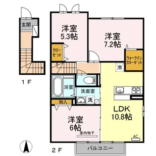 宮前ファースト【2階】の間取り