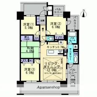 アルファステイツ総社中央【904号室】の間取り