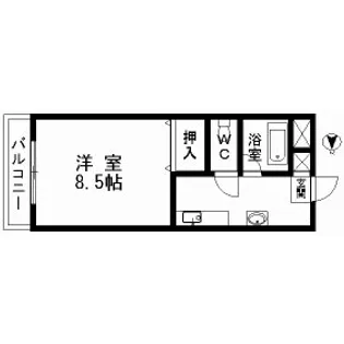 マメゾン三野【1階】の間取り