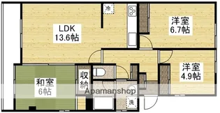 サンハイツ21B【1階】の間取り