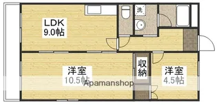 シティハイツ清水【403号室】の間取り
