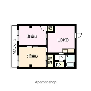 吉原山崎マンション【2階】の間取り