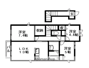 シャーメゾン原尾島 Ⅰ棟【202号室】の間取り