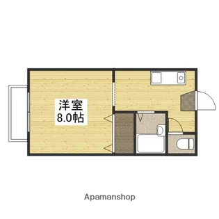 メゾン学南4号棟【412号室】の間取り