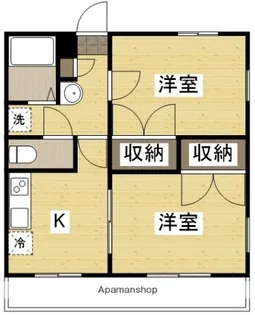 パルフィオーレF【205号室】の間取り