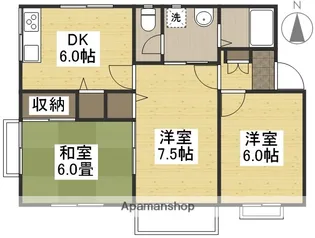 サンビレッジ国府D【2階】の間取り