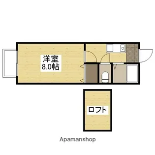 1Kの間取り画像