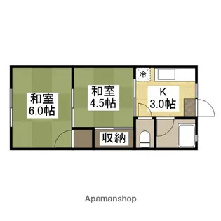 ミズハタコーポ【201号室】の間取り