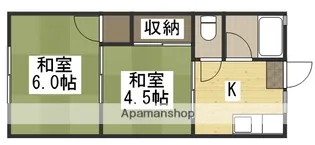 ミズハタコーポ【202号室】の間取り