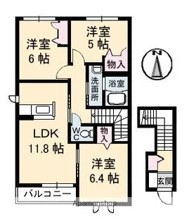 レジデンス原尾島 D棟【2階】の間取り