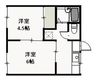 赤田ハイツ【2階】の間取り
