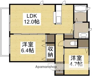 シャーメゾン箕島【1階】の間取り