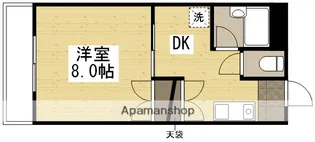 シークハウスコーポ【20D号室】の間取り