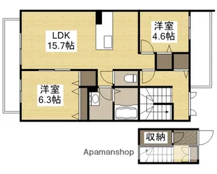 アルファ A棟【2階】の間取り