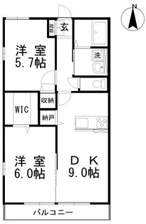 アネシス円山B【2階】の間取り