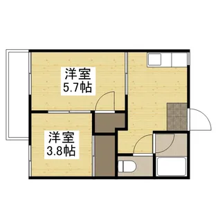 北浦コーポ【2階】の間取り