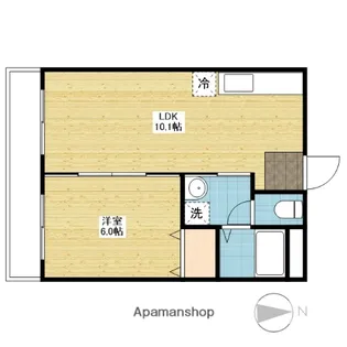 スカイホーク下伊福【3階】の間取り