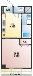 コザックス【4階】の間取り