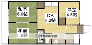 赤田ハイツ【602号室】の間取り