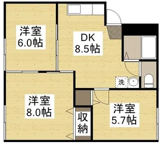 コーポ山陽C棟【101号室】の間取り