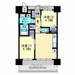 アルファステイツ中庄駅前Ⅲ【9階】の間取り