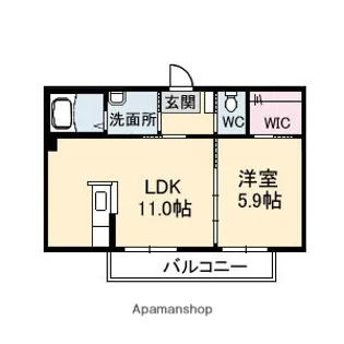 サン・フィークス A棟【1階】の間取り