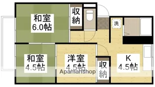 ドミール八幡 B棟【2階】の間取り