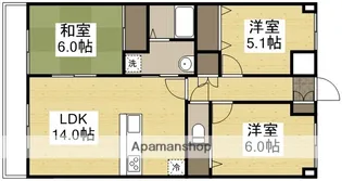 ルネス下中野マンション【3階】の間取り